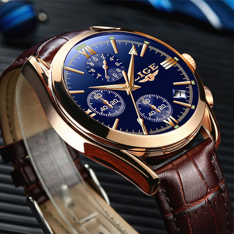 Relógio Masculino LIGE Mens Watches Top Brand Luxury Men